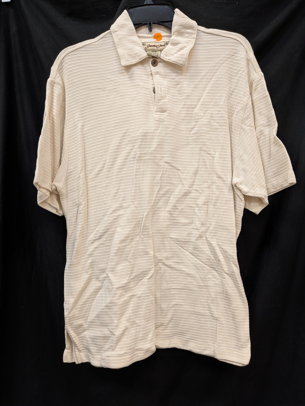 Jamaica Jaxx Cream Short-Sleeve Ribbed Polo